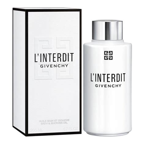 givenchy l'interdit bath and shower oil|L'INTERDIT SHOWER OIL .